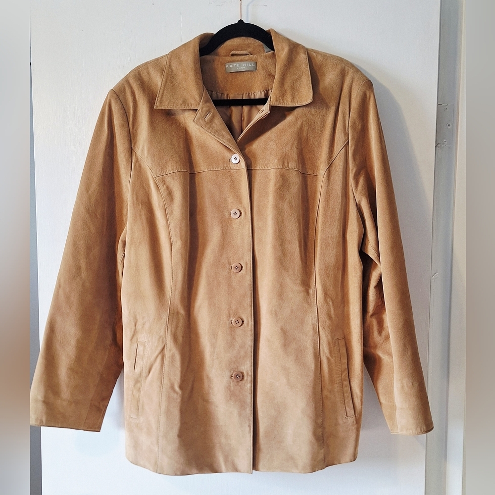 Kate Hill Cream Suede Coat